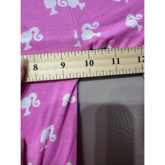NWOT Posh Peanut x Barbie Collab Pink & White Ruffle Footsie Onesie Baby 12-18M - Picture 7 of 10